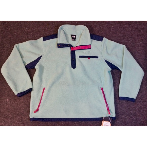 The North Face Sweater Mens Blue 1/4 Snap Pullover Long Sleeve Royal Arch - Picture 2 of 9